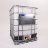 330 Gallon FDA IBC Tote, New, UN Rated, 2" Camlock Valve, Steel Pallet
