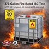 275-Gallon Fire-Rated IBC Tote | NFPA 30 Compliant | Top Unload | Ecobulk