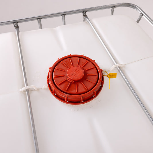 150 Gallon FDA IBC Tote, New, UN Rated, 2" Camlock Valve, Steel Pallet *New to the USA